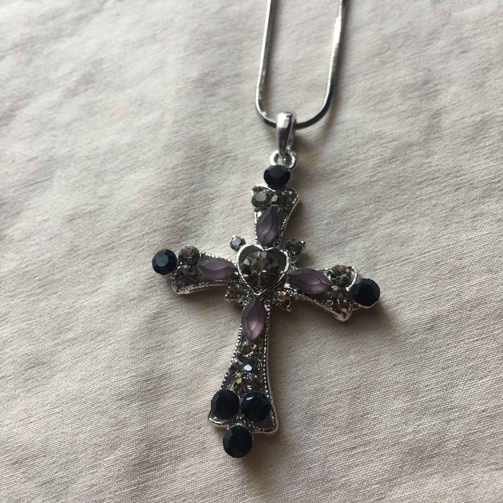 DONATED Amethyst Cross Necklace